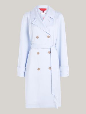 trench doppiopetto relaxed fit blu da donne tommy hilfiger