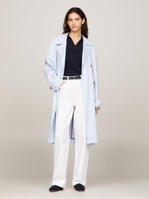 Long white trench on sale coat