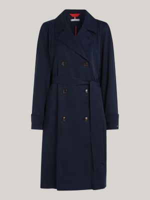 Double Breasted Relaxed Trench Coat Blue Tommy Hilfiger