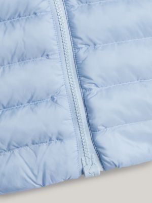 blau adaptive wattierte jacke mit kapuze für damen - tommy hilfiger