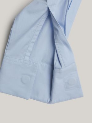Chemise oversize à poche plaquée, Bleu