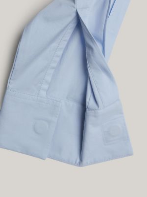 blue adaptive patch pocket oversized shirt for women tommy hilfiger