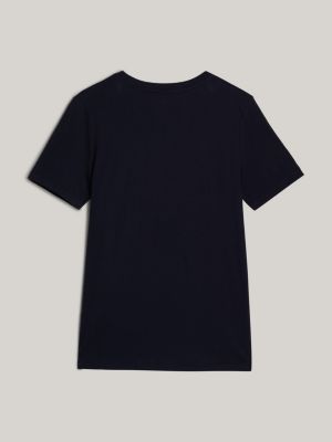 blau adaptive logo-t-shirt mit rundhalsausschnitt für damen - tommy hilfiger