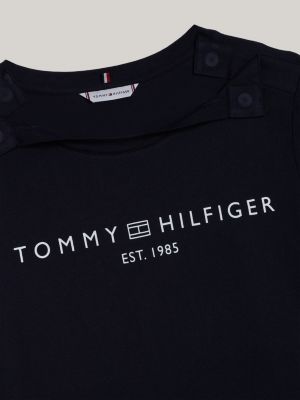 Adaptive Signature Logo Crew Neck T-Shirt | Blue | Tommy Hilfiger