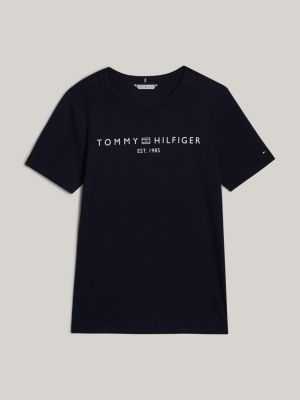 blau adaptive logo-t-shirt mit rundhalsausschnitt für damen - tommy hilfiger