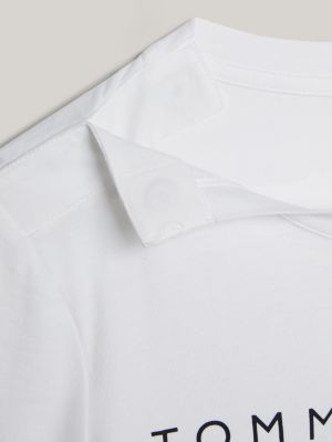 t-shirt adaptive con logo bianco da donne tommy hilfiger