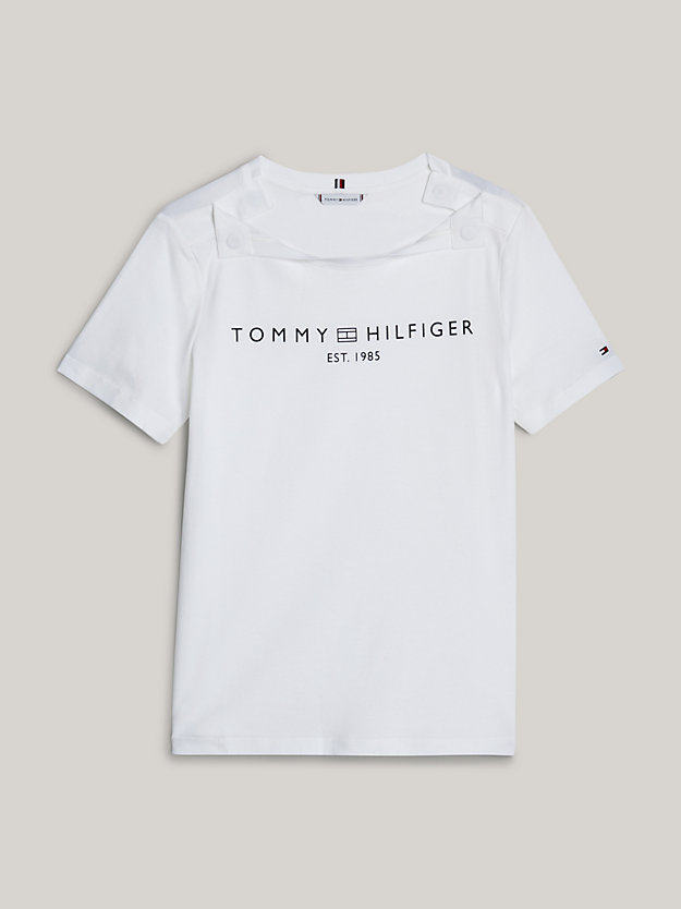 Adaptive Signature Logo Crew Neck T-Shirt | White | Tommy Hilfiger