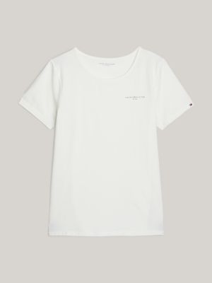 T SHIRT TOMMY HILFIGER FEMININA BASICA_ABWW0WW22043 - T SHIRT