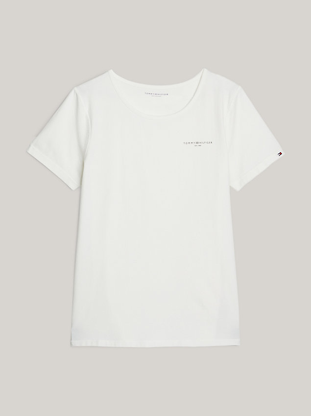 white adaptive 1985 collection signature t-shirt for women tommy hilfiger