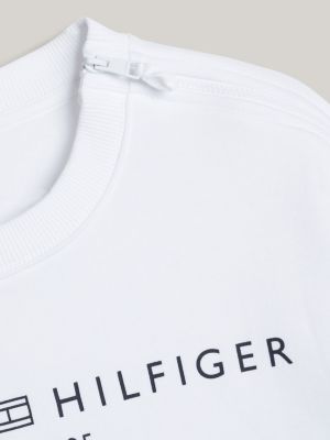 felpa adaptive con logo bianco da donne tommy hilfiger