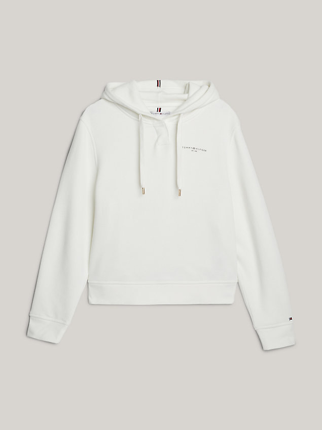 white adaptive 1985 collection signature hoody for women tommy hilfiger