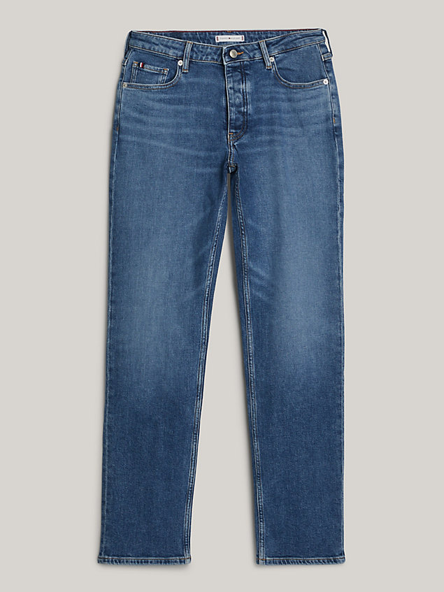 denim adaptive classics straight jeans mit mittelhohem bund für damen - tommy hilfiger