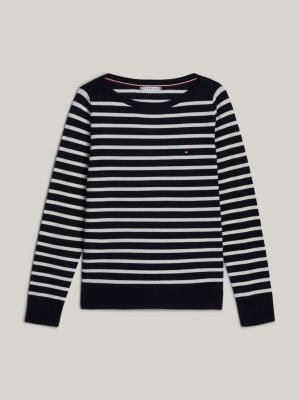 pullover adaptive con scollatura a barca blue da donne tommy hilfiger