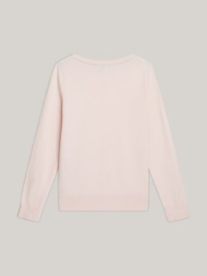 Roze tommy cheap hilfiger trui dames