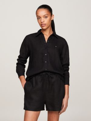 Tommy hilfiger best sale black dress shirt