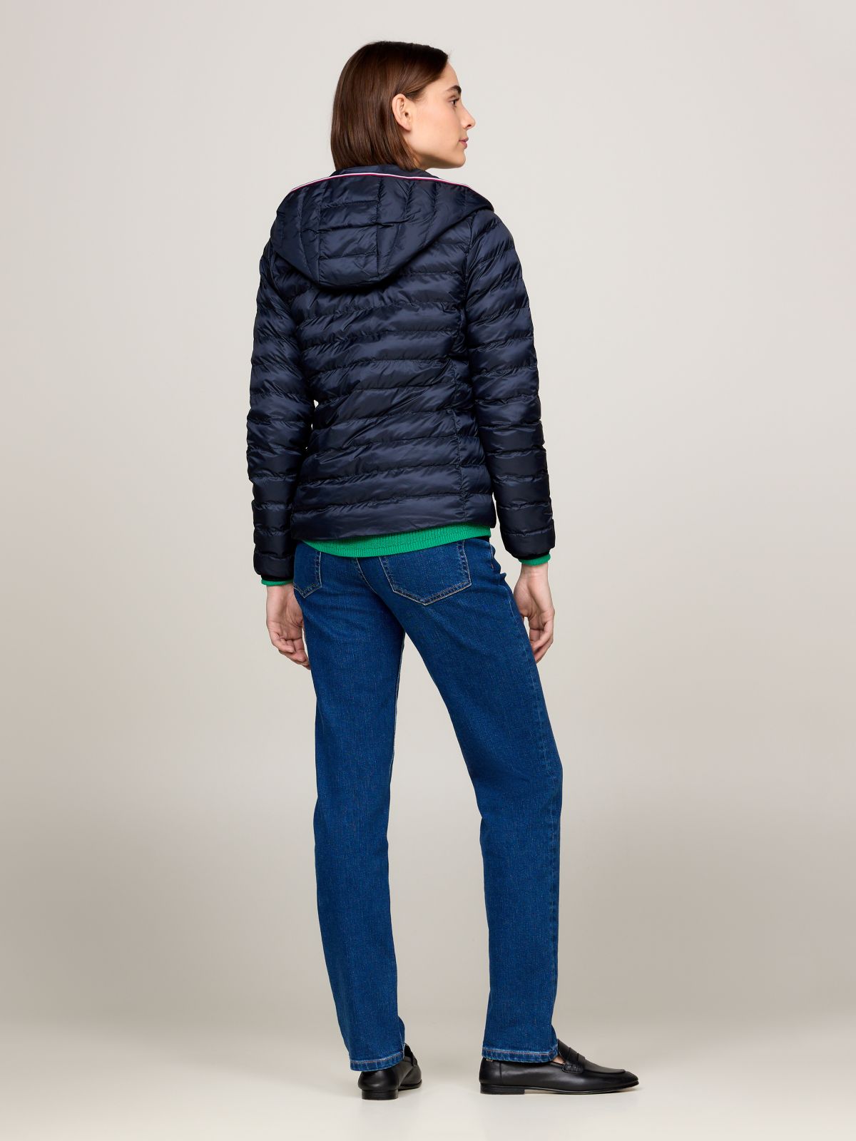 Lightweight Padded Hooded Jacket — Blue