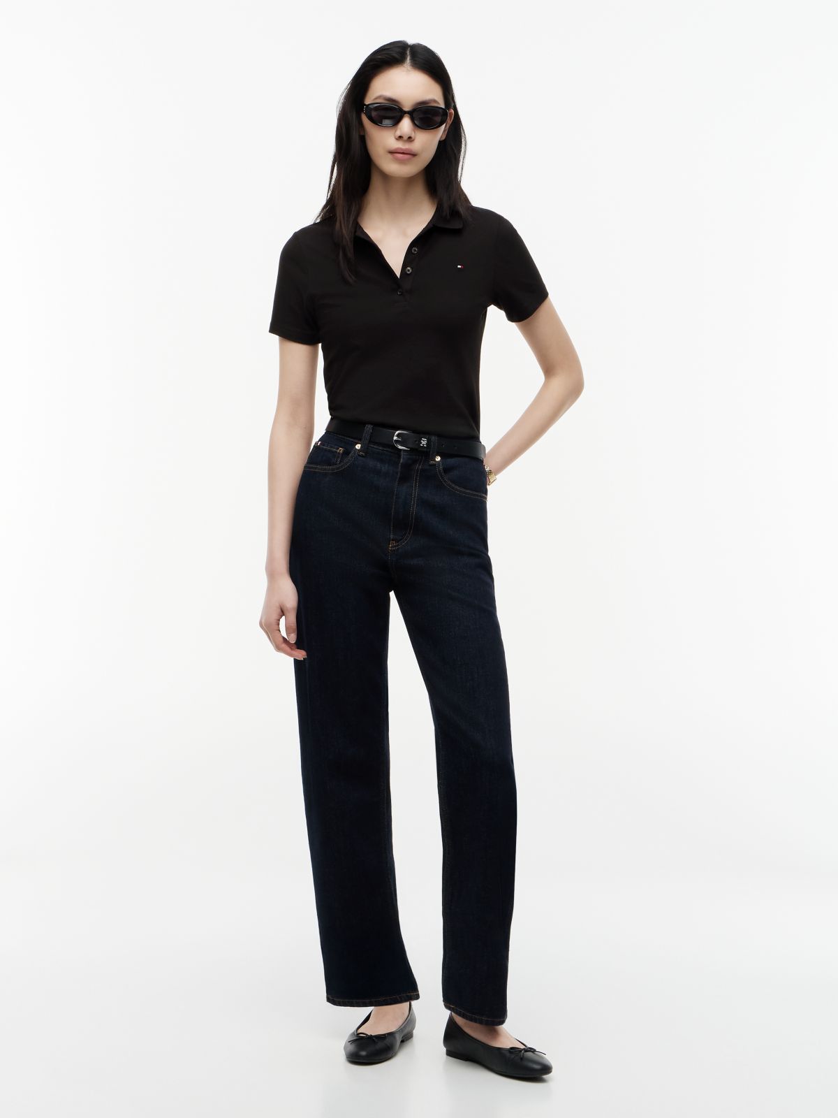 Heritage Slim Fit Polo Shirt — Black