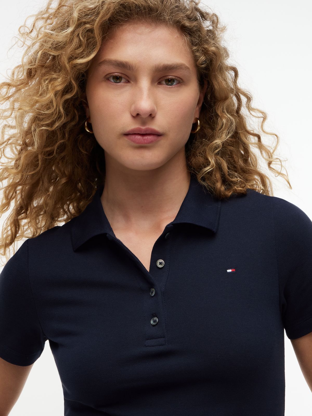 Heritage Slim Fit Mini Polo Dress — Blue