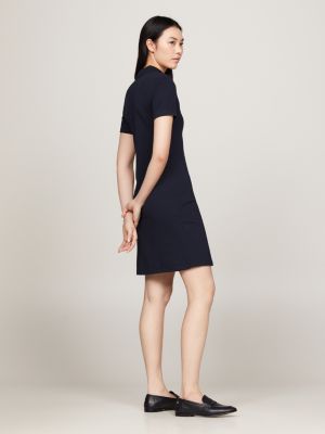 blue heritage slim fit polo dress for women tommy hilfiger