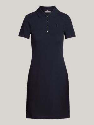 blue heritage slim fit polo dress for women tommy hilfiger