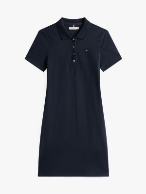 blue heritage slim fit polo dress for women tommy hilfiger