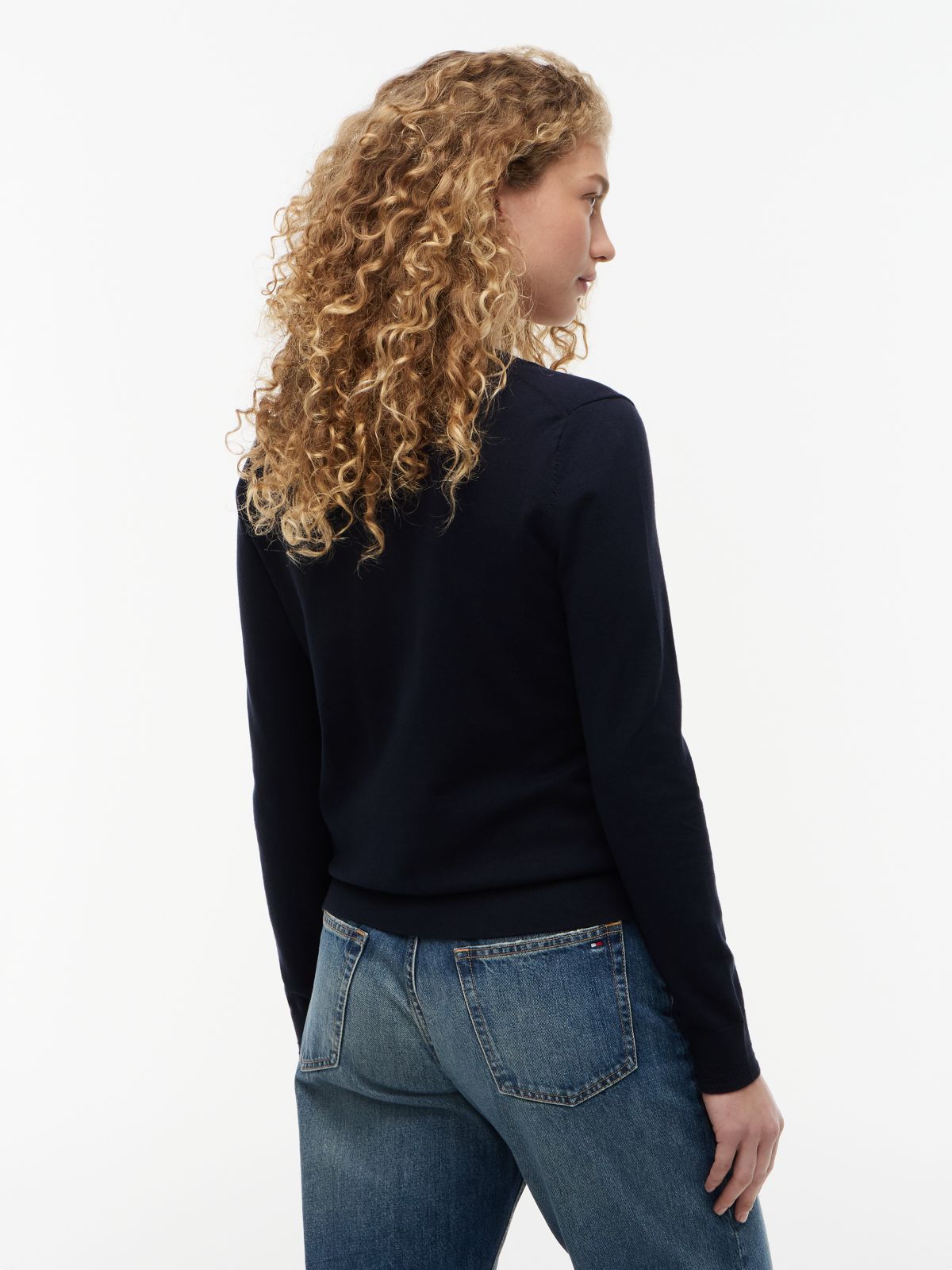 Heritage V-Neck Jumper — Blue