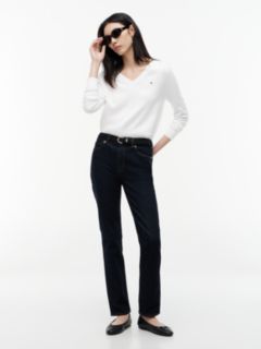 Heritage V-Neck Jumper — White 2