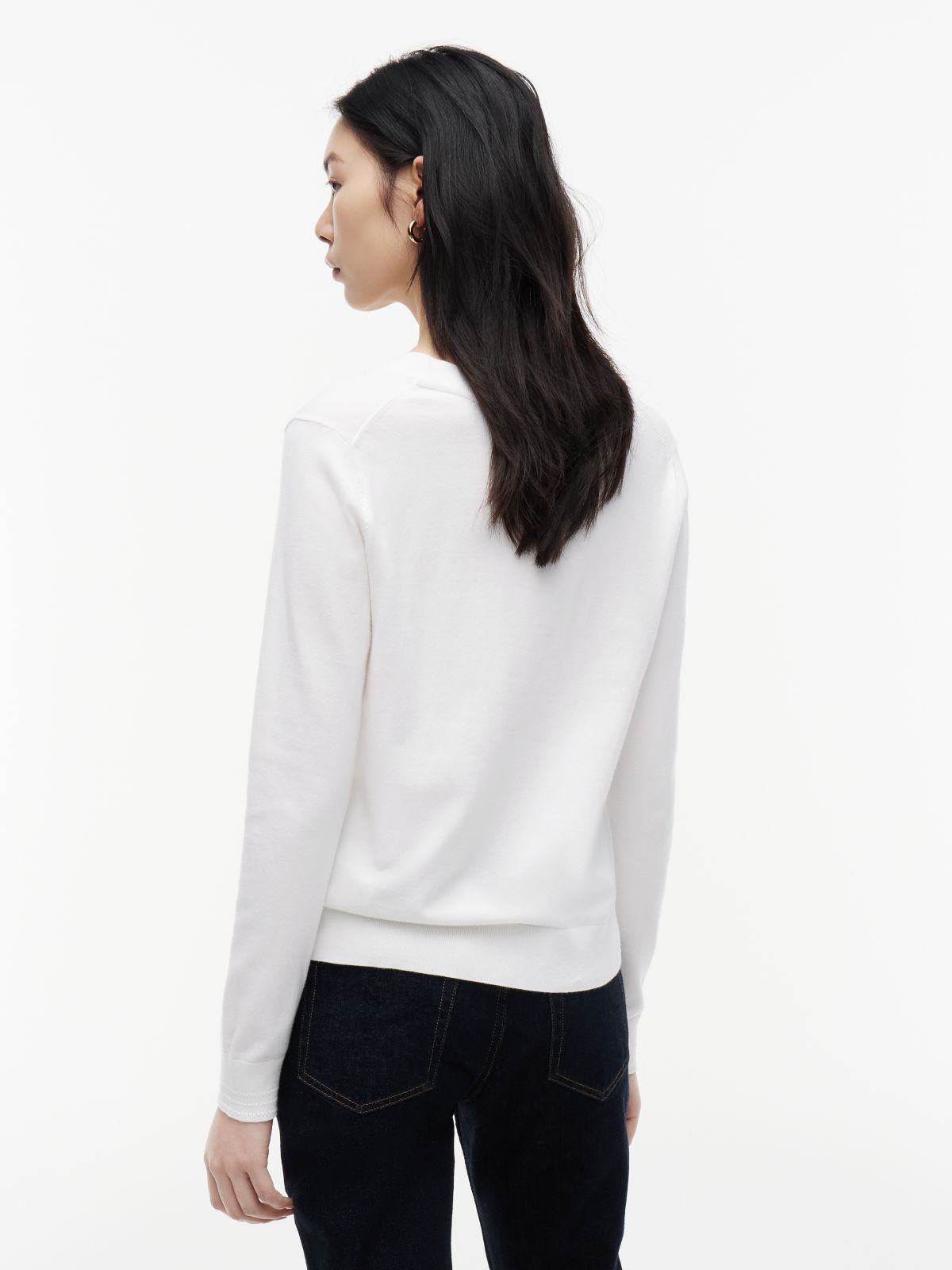 Heritage V-Neck Jumper — White