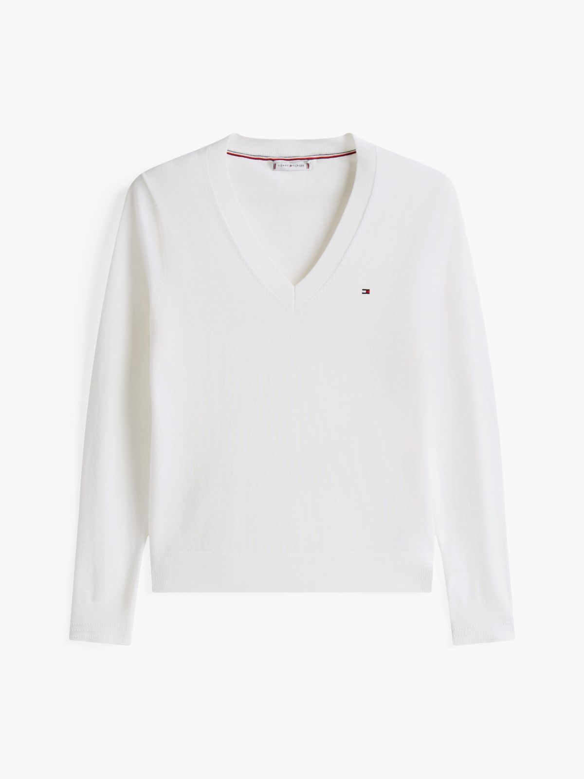 Heritage V-Neck Jumper — White