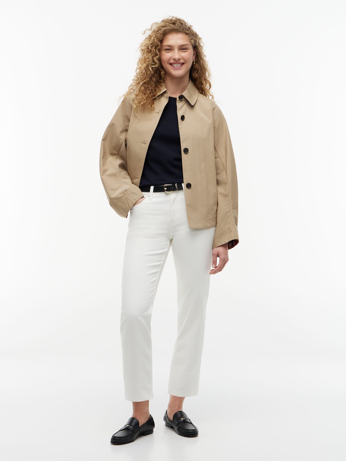 Boat Neck Jersey Jumper — Blue