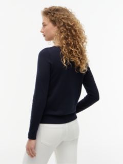 Boat Neck Jersey Jumper — Blue 5