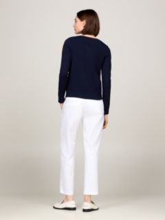 Boat Neck Jersey Jumper — Blue 6