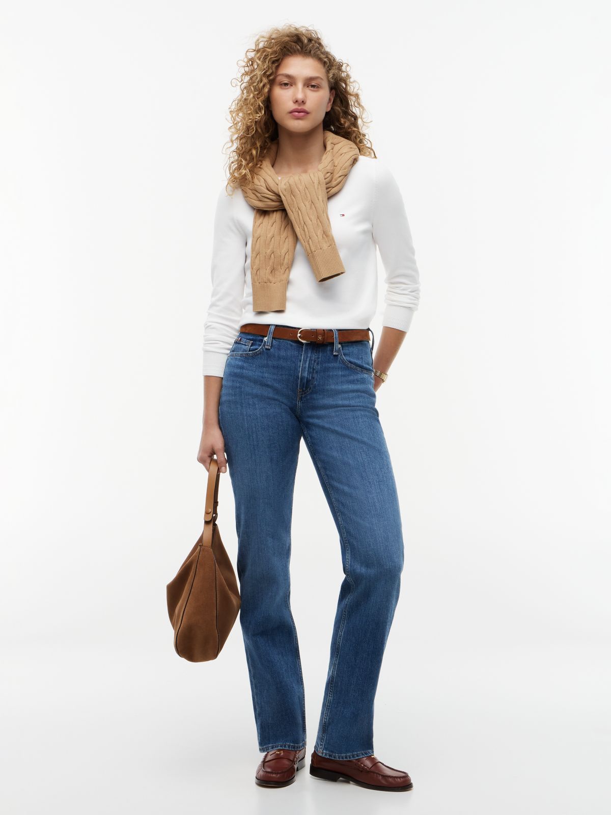 Boat Neck Jersey Jumper — White