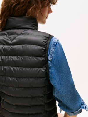 black down-filled quilted vest for women tommy hilfiger