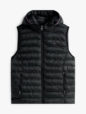 black down-filled quilted vest for women tommy hilfiger