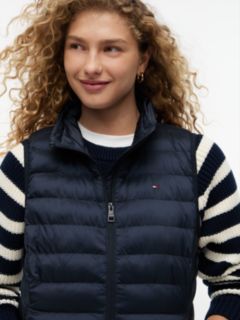 Down-Filled Quilted Vest — Blue 3