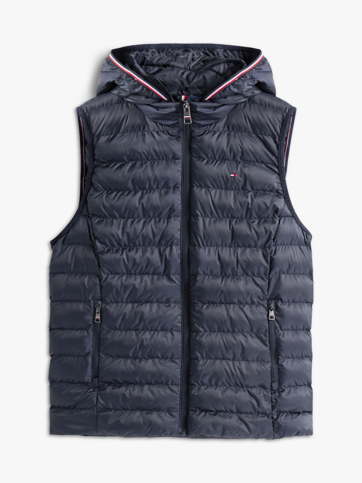 Down-Filled Quilted Vest — Blue