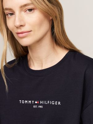 camiseta amplia sport th cool azul de mujeres tommy hilfiger