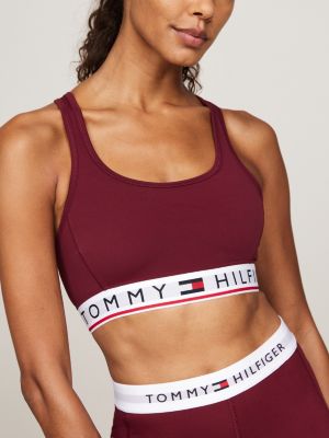 Reggiseno Sport a sostegno leggero Rosso Tommy Hilfiger