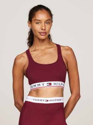 Sport Racerback BH mit niedriger Stutzkraft Rot Tommy Hilfiger