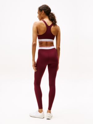 legging de sport th cool rouge pour femmes tommy hilfiger