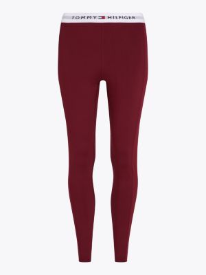 leggings sport th cool rosso da donne tommy hilfiger