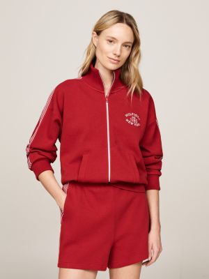 Chaqueta de chandal con cremallera Sport Roja Tommy Hilfiger