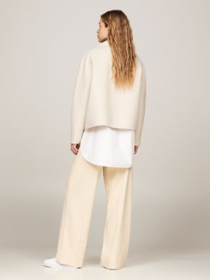 Jacke mit Trichterkragen und Knopfverschluss | BEIGE | Tommy Hilfiger