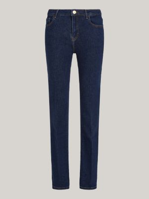 blue mid rise bootcut jeans for women tommy hilfiger