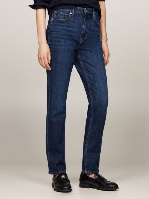 High Rise Slim Cigarette Jeans Blue Tommy Hilfiger