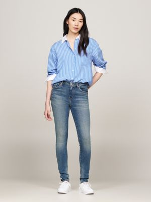 blue como mid rise skinny jeans for women tommy hilfiger