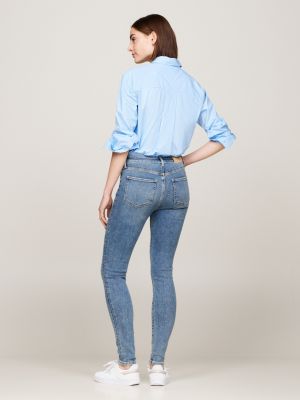 blue harlem high rise ultra skinny jeans for women tommy hilfiger