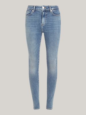 blue harlem high rise ultra skinny jeans for women tommy hilfiger