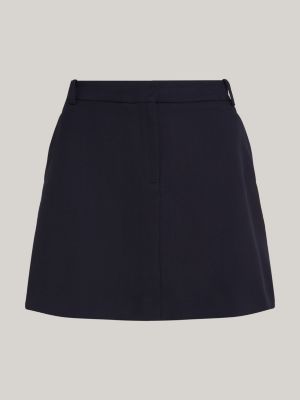 blue flag embroidery a-line mini skirt for women tommy hilfiger